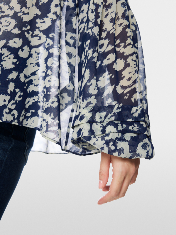 Blouse ample à imprimé animalier
