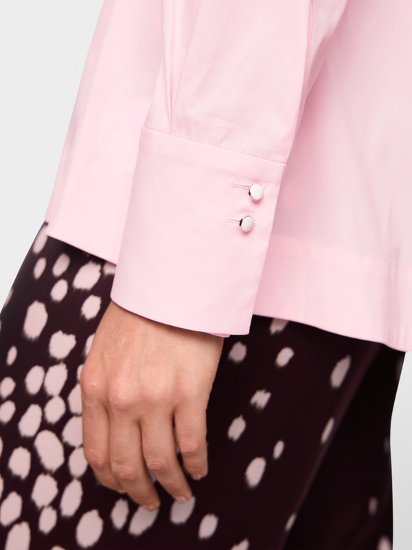 Stretch cotton blouse with seam details