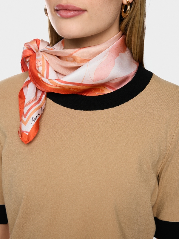 Square silk scarf