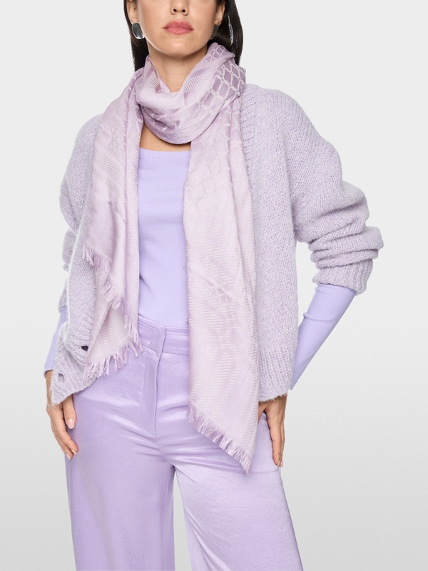 Scarf in a blend of silk and new wool