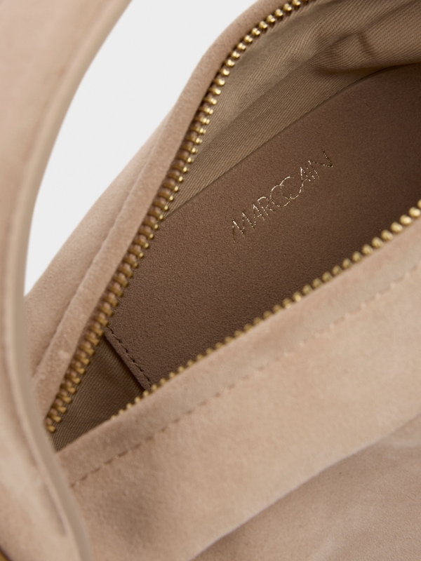 Mini suede shoulder bag
