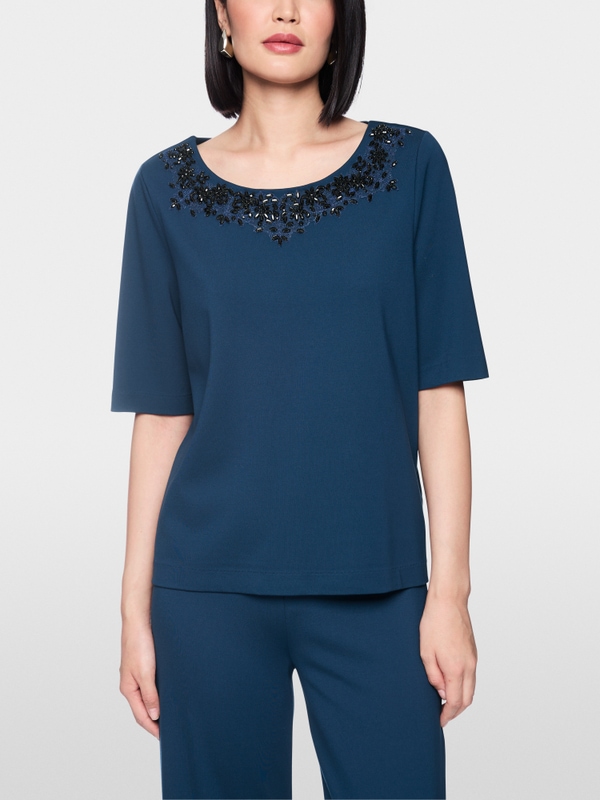 Shirt with opulent embellishment