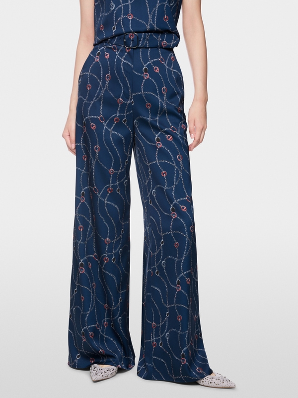WAUKEE trousers with chain print