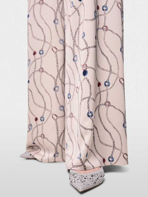WAUKEE trousers with chain print