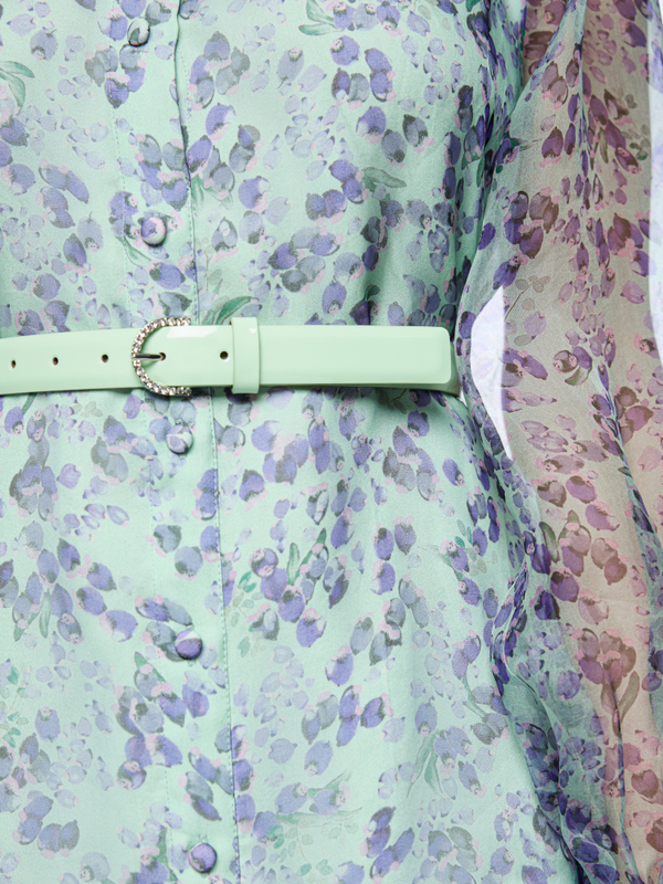 Narrow leather hip belt