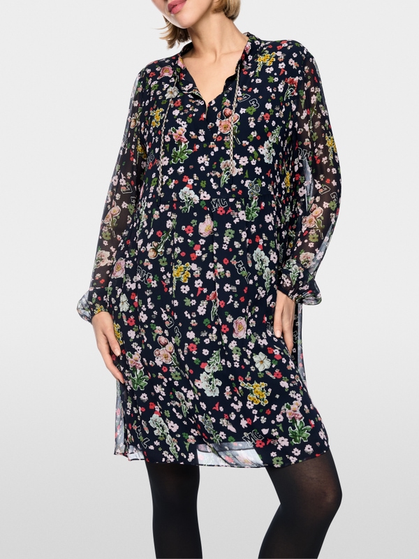 Viscose dress with all-over print