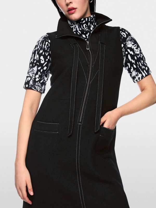 ‘Knitted in Germany’ half-zip dress