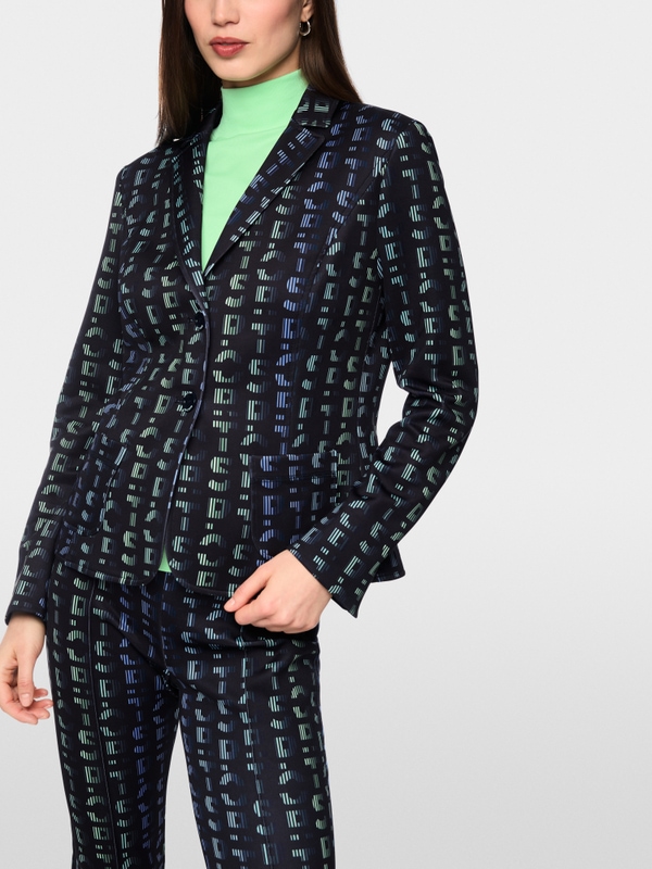 Blazer en jersey imprimé