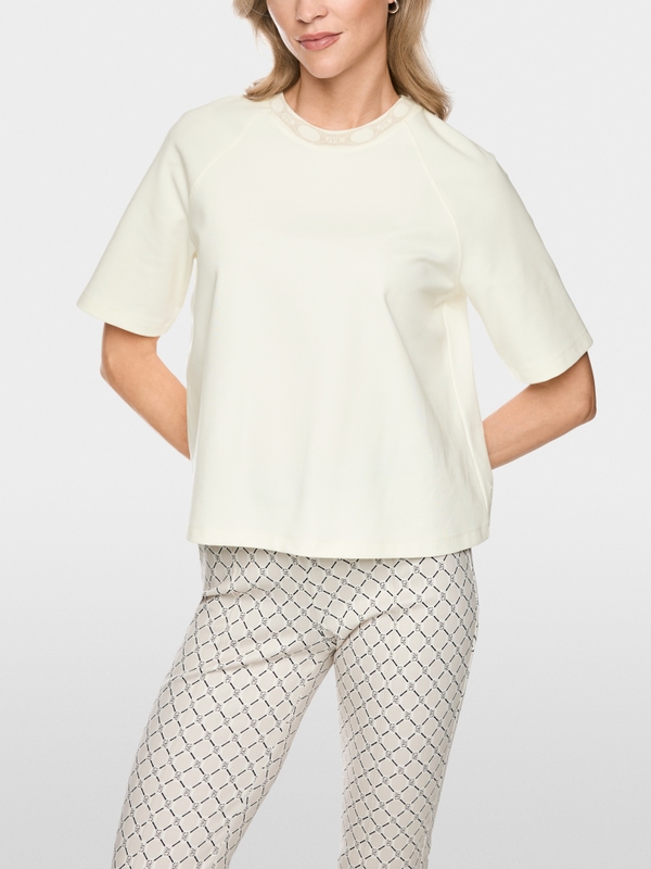 Oversized cotton-blend shirt