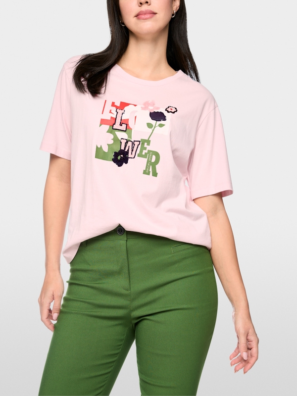 T-shirt imprimé à paillettes