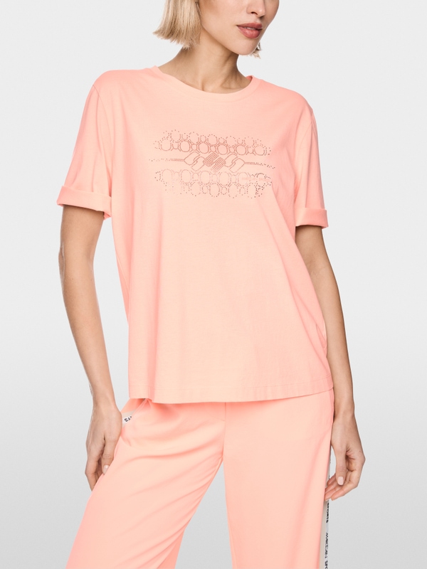 Cotton T-shirt with hotfix stones