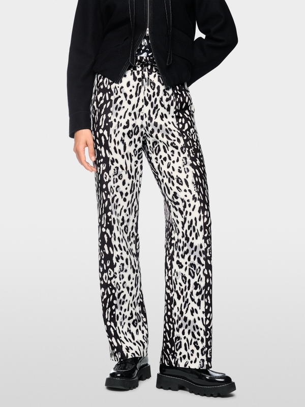 WASHINGTON leo print fabric trousers