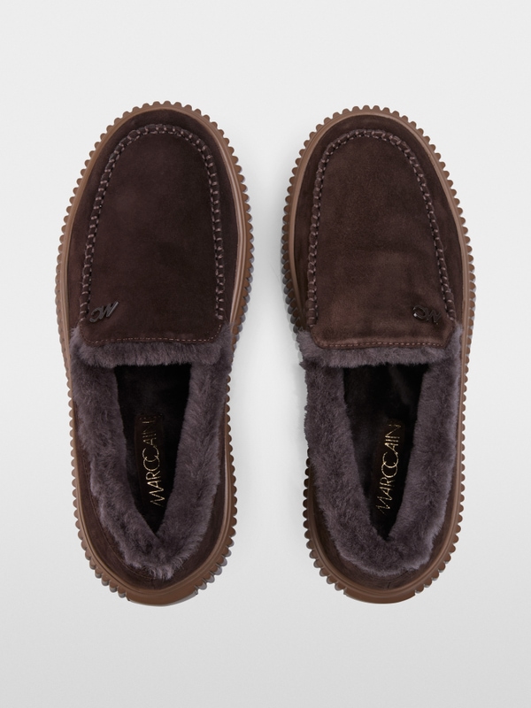 Mocassins en cuir velours d'agneau