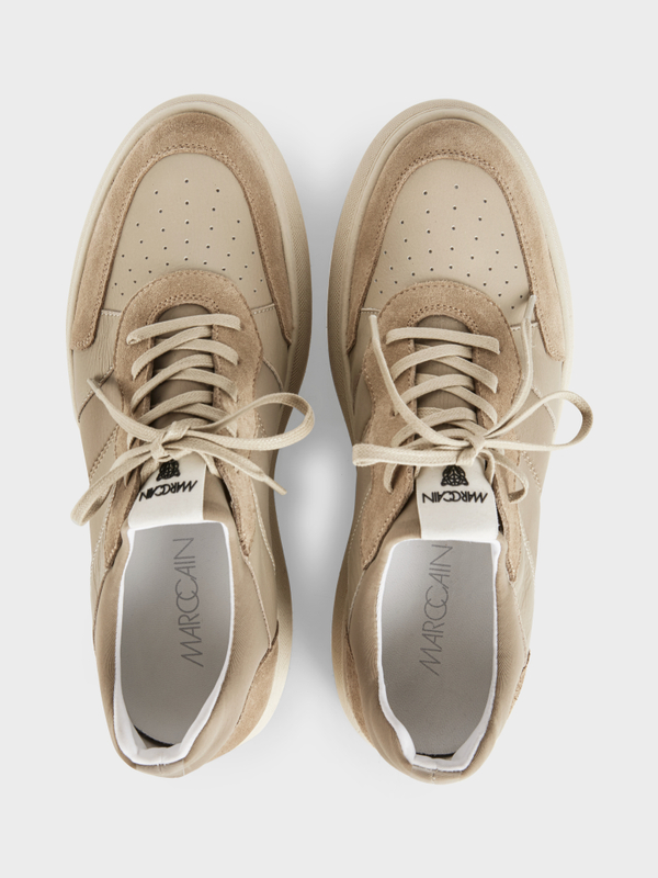 brown platform trainers