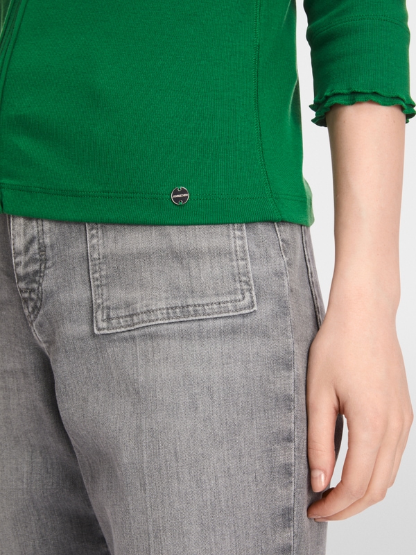 Sporty jacket with ruffle detail