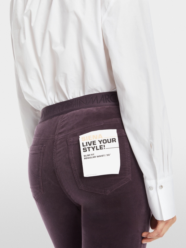 SIENA pull-on velvet trousers