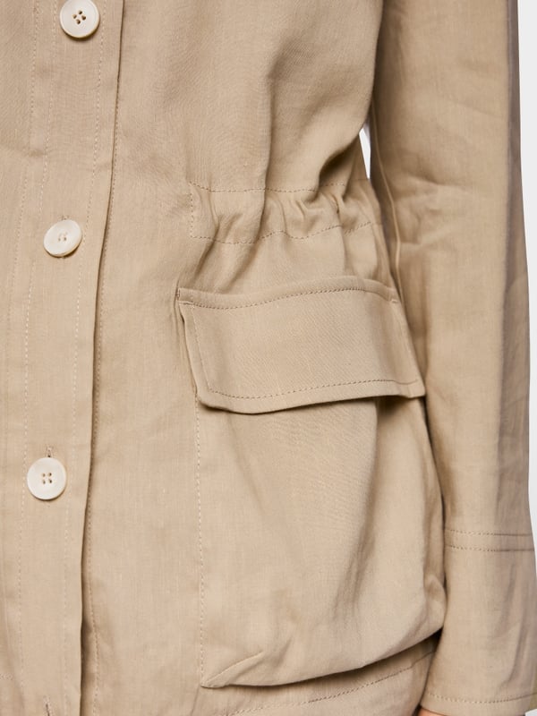 Utility-style plain shirt dress