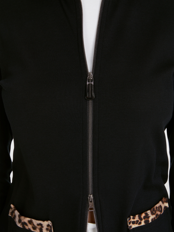 Veste zippée en coton côtelé