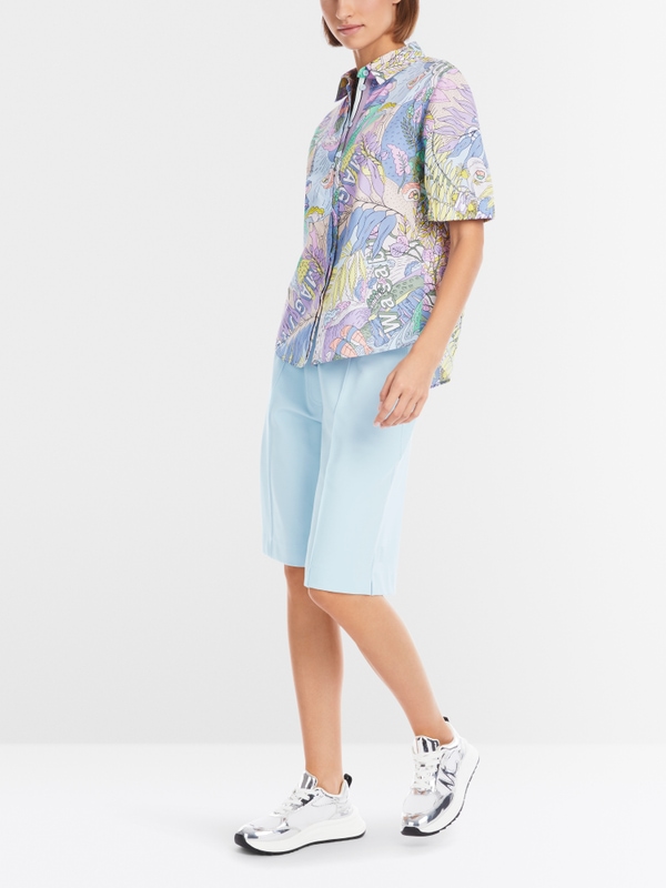 Bedruckte Bluse "Rethink Together"