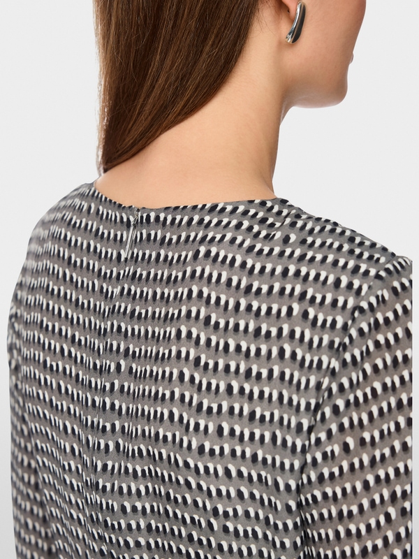 Robe en viscose mi-longue froncée