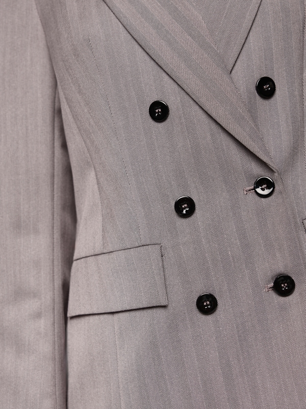Oversized blazer met visgraatmotief