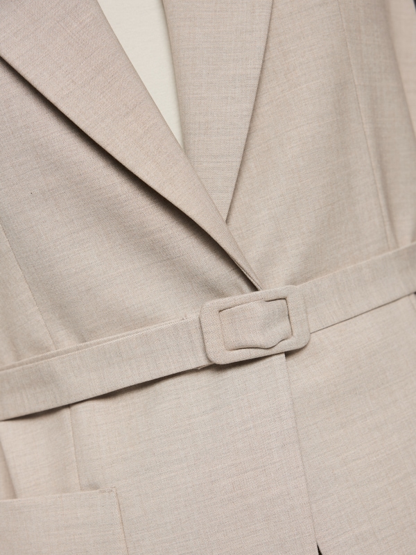 Blazer with tie belt