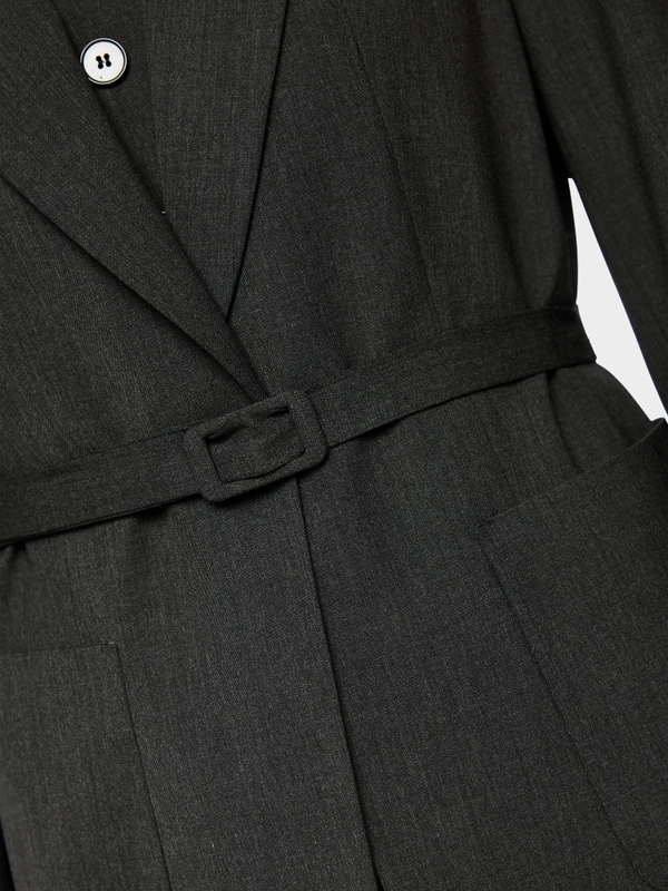 Blazer with tie belt