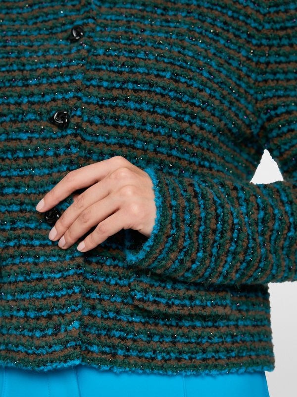 Cardigan tricoté en Allemagne avec lurex