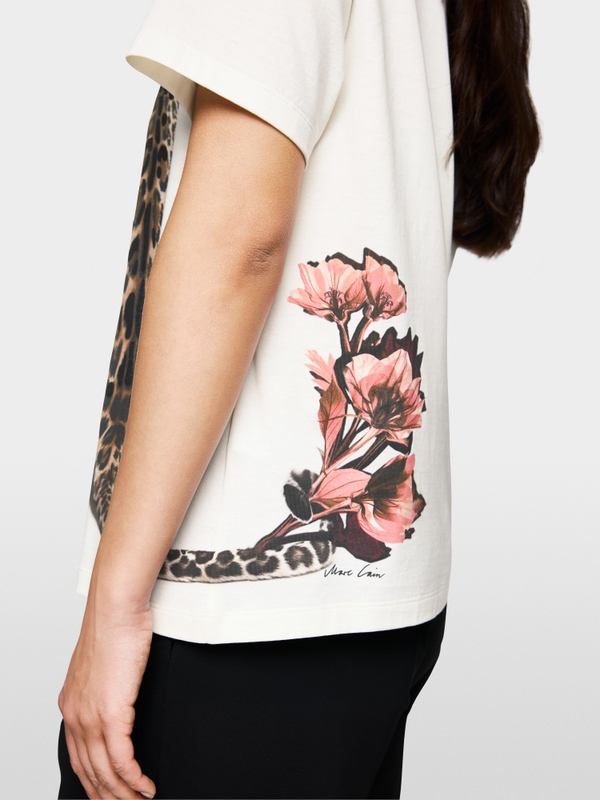 T-shirt avec imprimé léopard