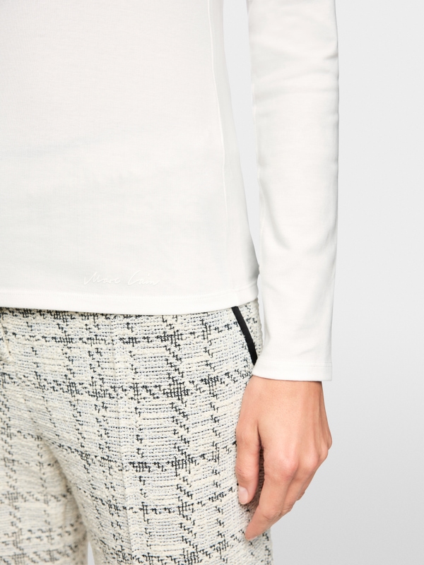 Longsleeve met zijden bies