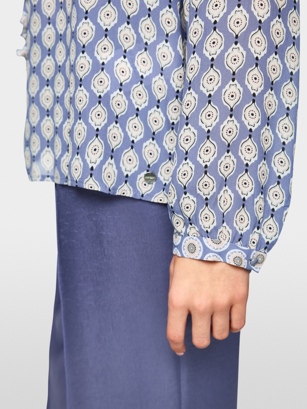 Luftige Schluppen-Bluse mit Volant