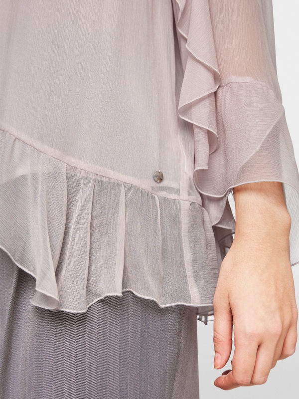 Volant-Bluse im Boho-Stil