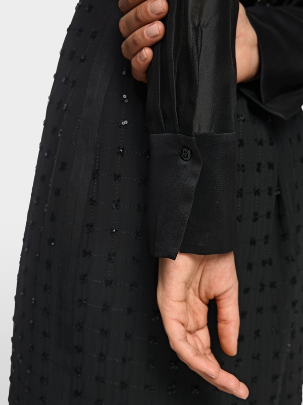 Organza blouse with embroidery
