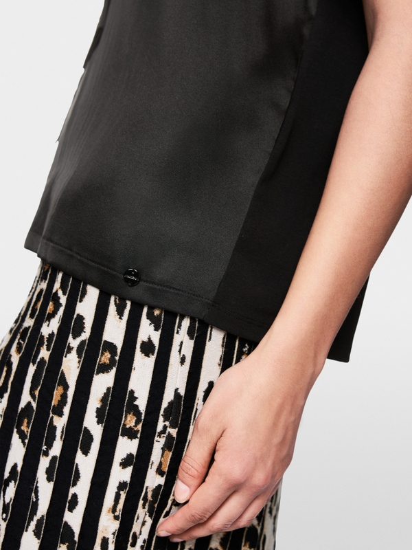 Blouse-chemise à col lavallière
