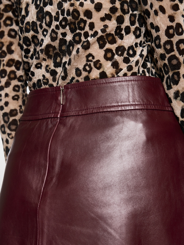 Mini-jupe en cuir