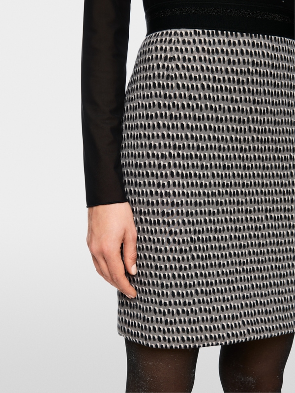 Scuba-Rock mit Sprinkles-Print