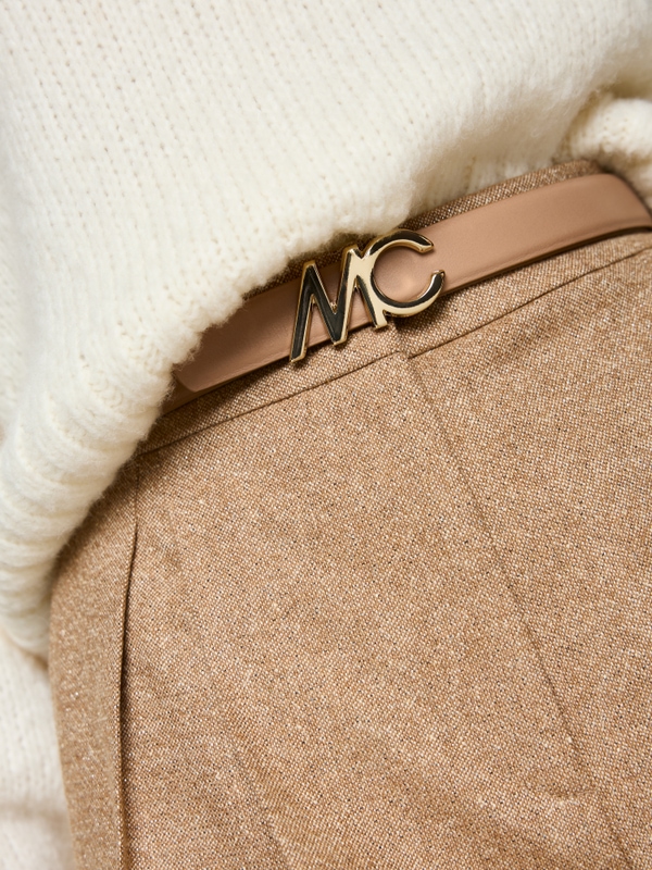 Ceinture fine en cuir de vachette