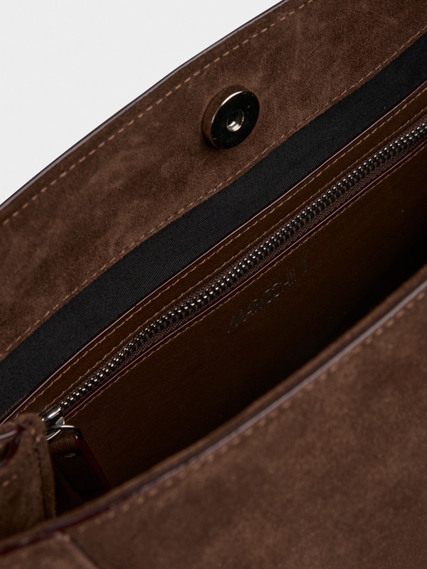Suede shoulder bag