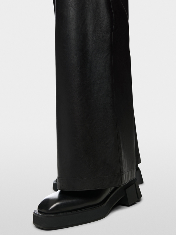 WARRI wide fit faux leather trousers