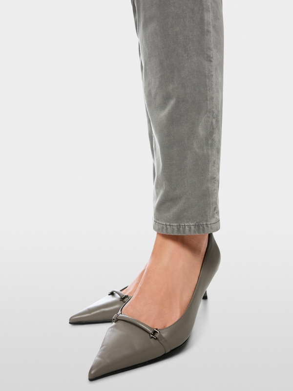 SIENA slim fit velvet pull-on trousers
