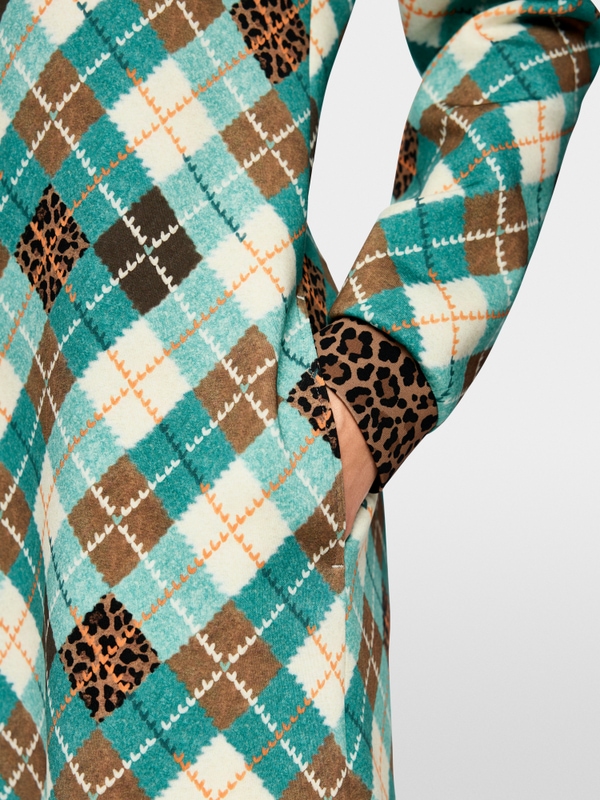 Robe à motif argyle en jersey scuba