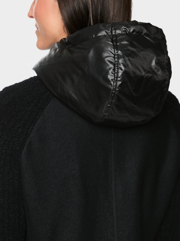 Knitted in Germany cardigan with hood