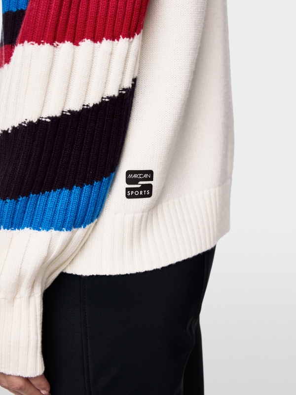 Strickpullover im Colour-Blocking-Look