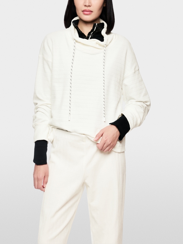Sweat-shirt en chenille avec col tunnel