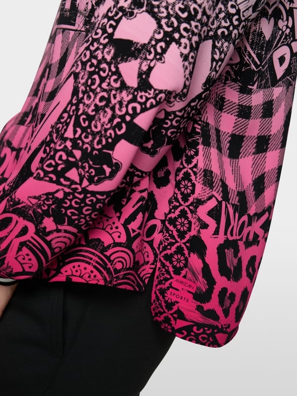Losvallende blouse met print