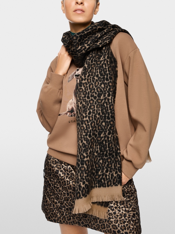 Leopard design new wool scarf