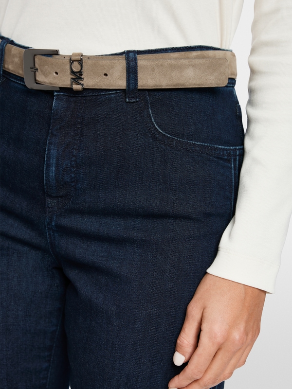Hip belt in cowhide nubuck leather
