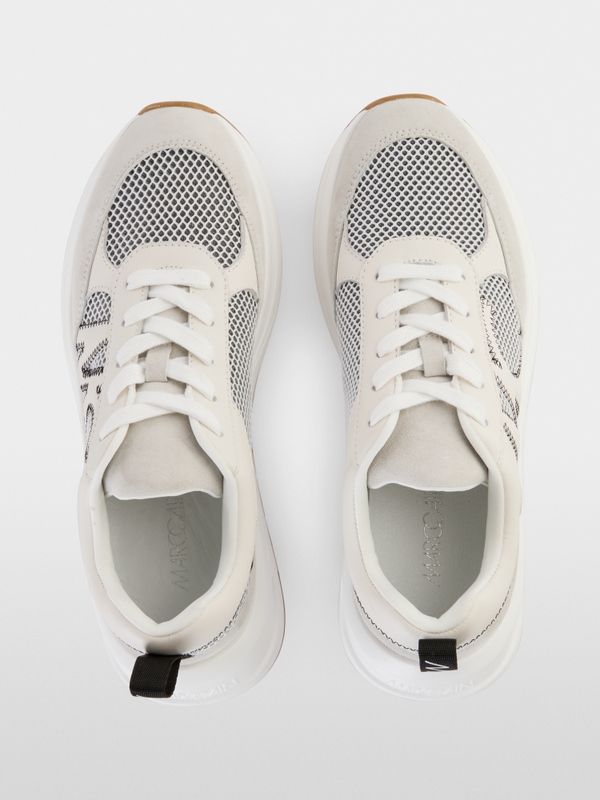 Sneaker aus Leder-Mix