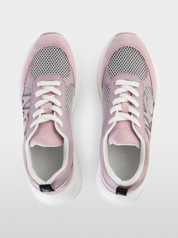 Sneaker aus Leder-Mix