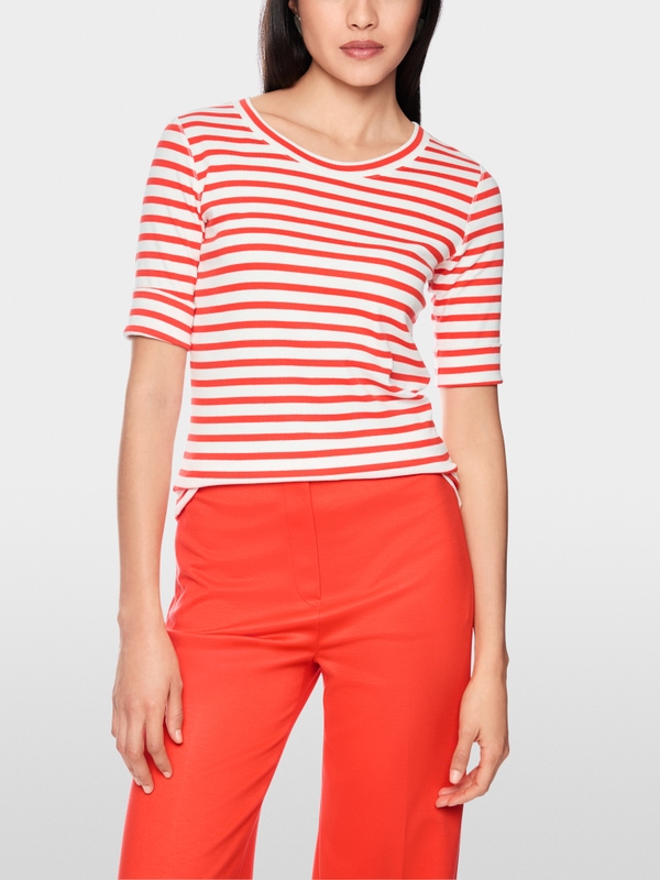 Striped T-shirt made of cotton rib